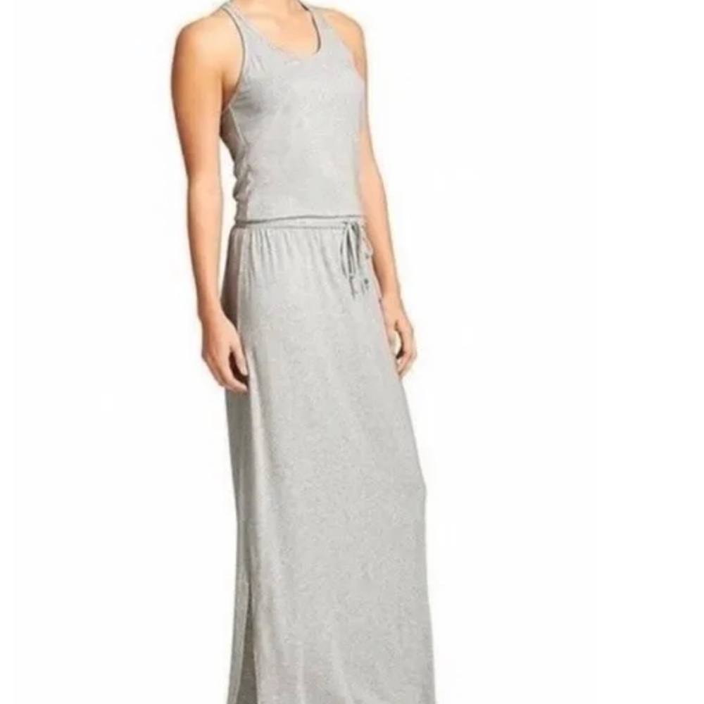 Athleta sleeveless Cressida Dress Silver Sz Medium #462169 womens racerback
